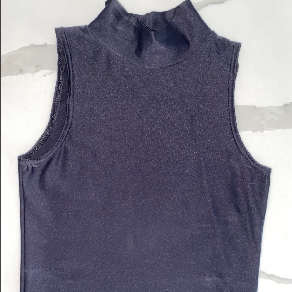 BlackMilk, Matte High Neck Crop Top